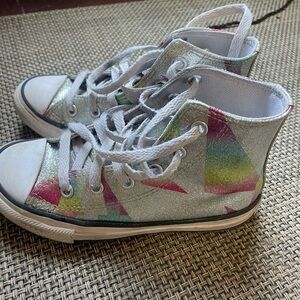 Super cute high top sparkly Converse